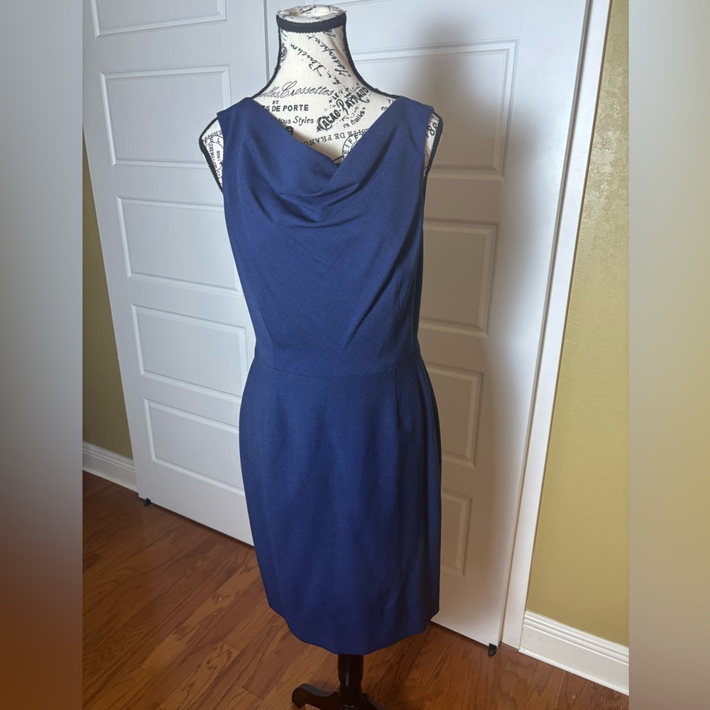Nwt Brooks Brothers Wool Twill Sleeveless Cowl Neck Sheath Dress